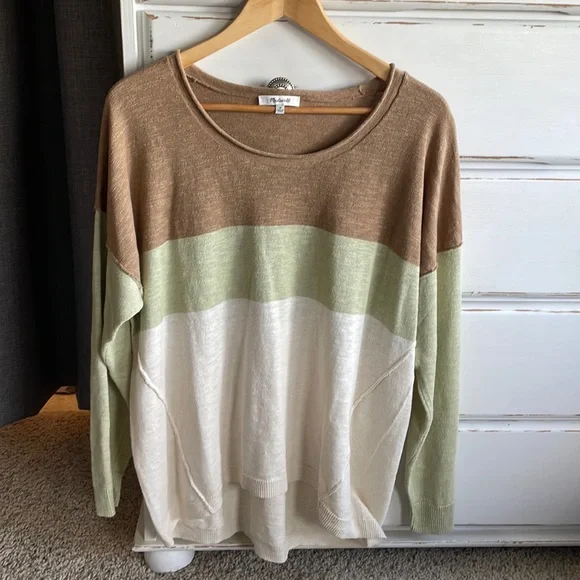 Madewell colorblock stripe sweater - Picture 2 of 8